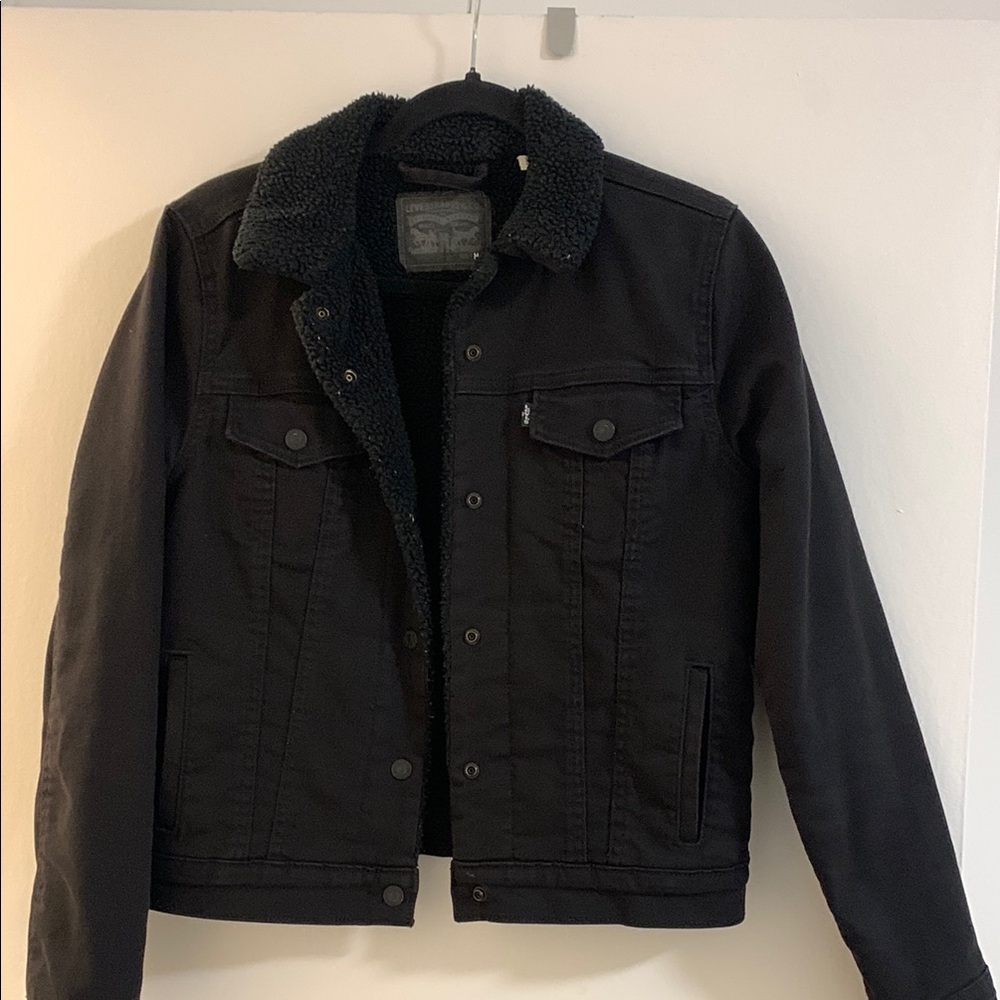 Women’s Black Sherpa Lined Jacket